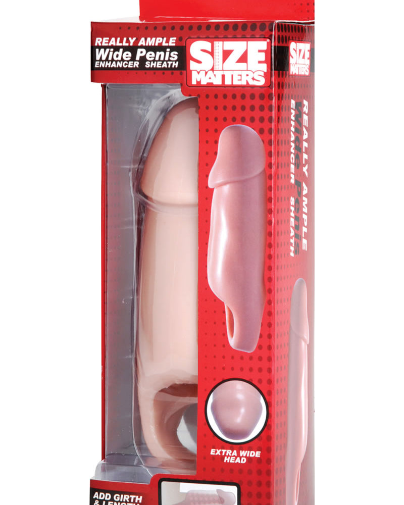 Size Matters Really Ample Penis Enhancer Sheath Flesh 6 Inch