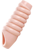 Size Matters Ribbed Penis Enchancer Sheath Flesh 5.5 Inch