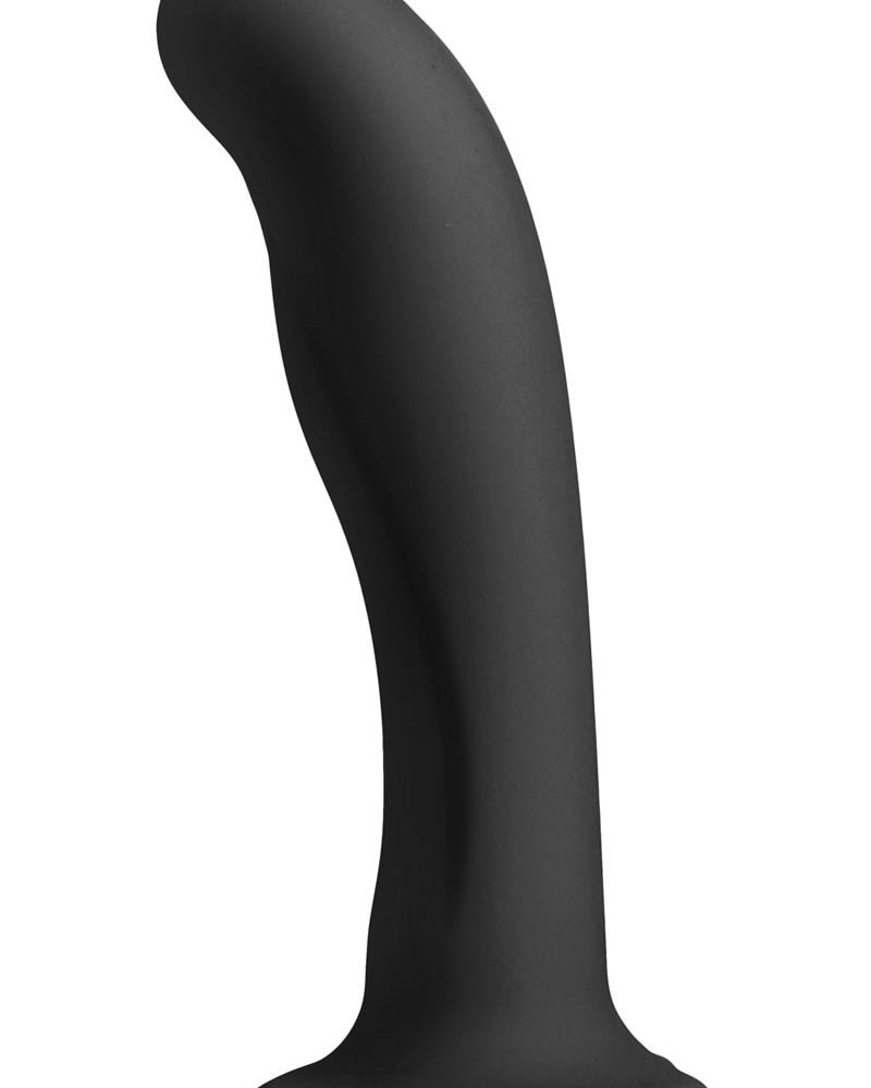 Strap U Heart On Silicone Dildo Black 6 Inch