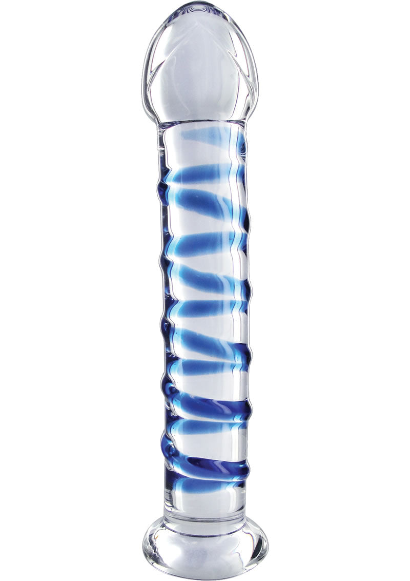 Prisms Kama Thrusting Glass Wand Stripe Blue