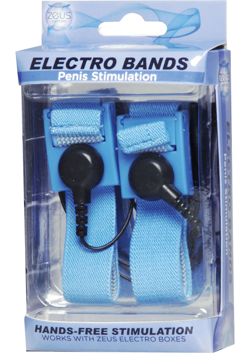 Bandas electroestimuladoras para el pene Zeus de color azul