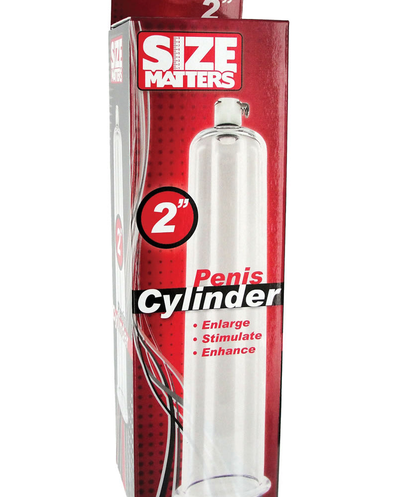 Cilindro para pene Size Matters transparente de 2 pulgadas de diámetro