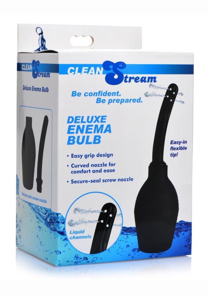 Pera para enema Clean Stream Deluxe, color negro, 300 mililitros