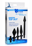 Clean Stream Enema Tip Set 5 Peice Black