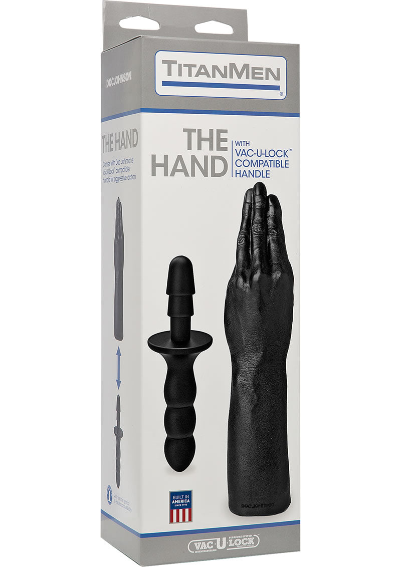 Mango en U con cerradura de mano TitanMen The Hand Vac, color negro