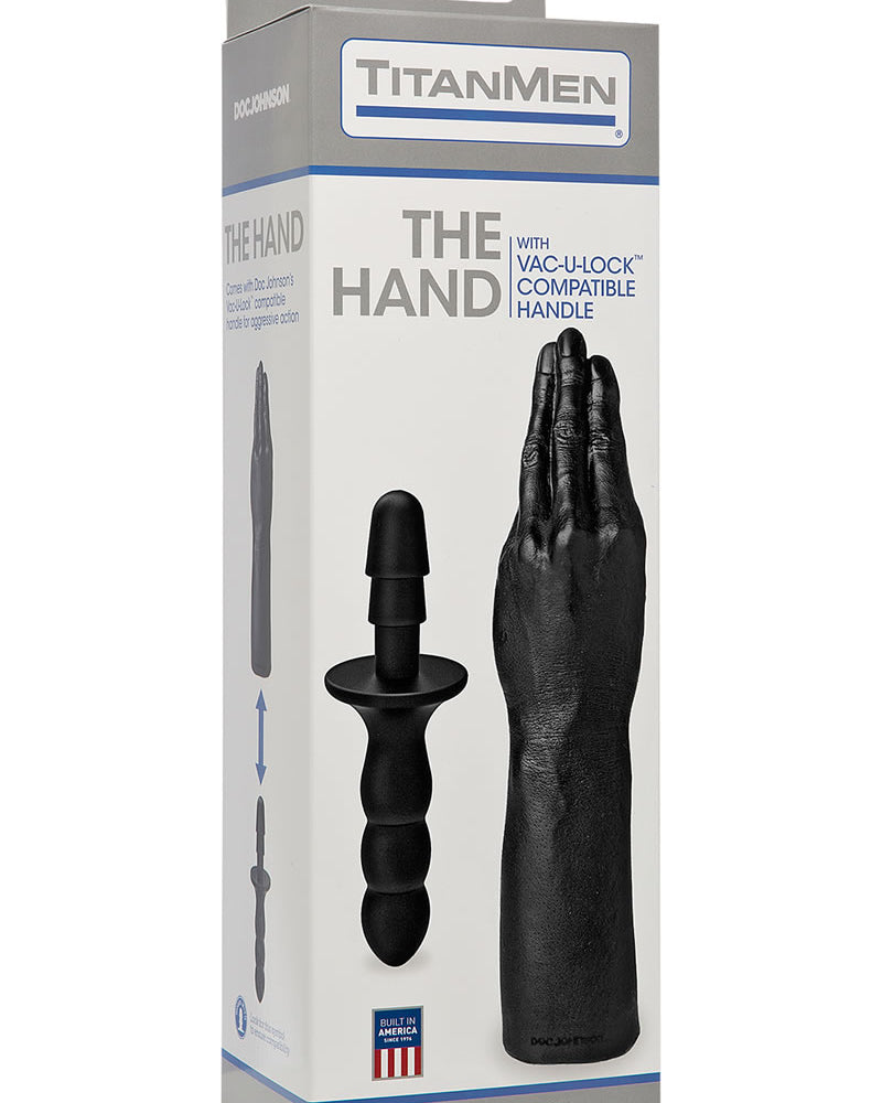 Mango en U con cerradura de mano TitanMen The Hand Vac, color negro