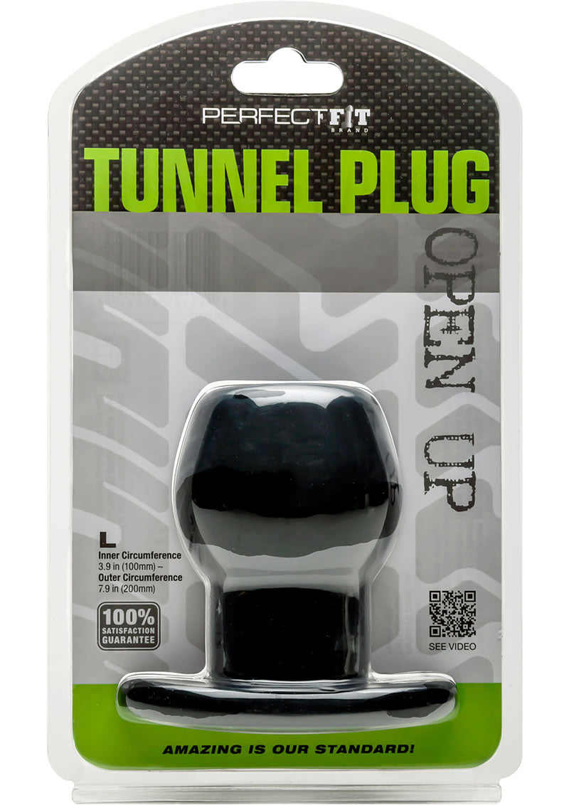 Tapón de túnel de ajuste perfecto, negro, grande