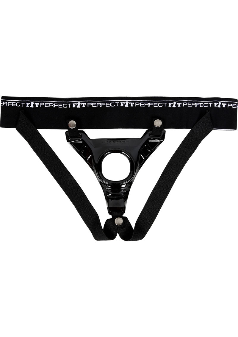 Perfect Fit Jock Armour Jock Strap Cockring Black Small