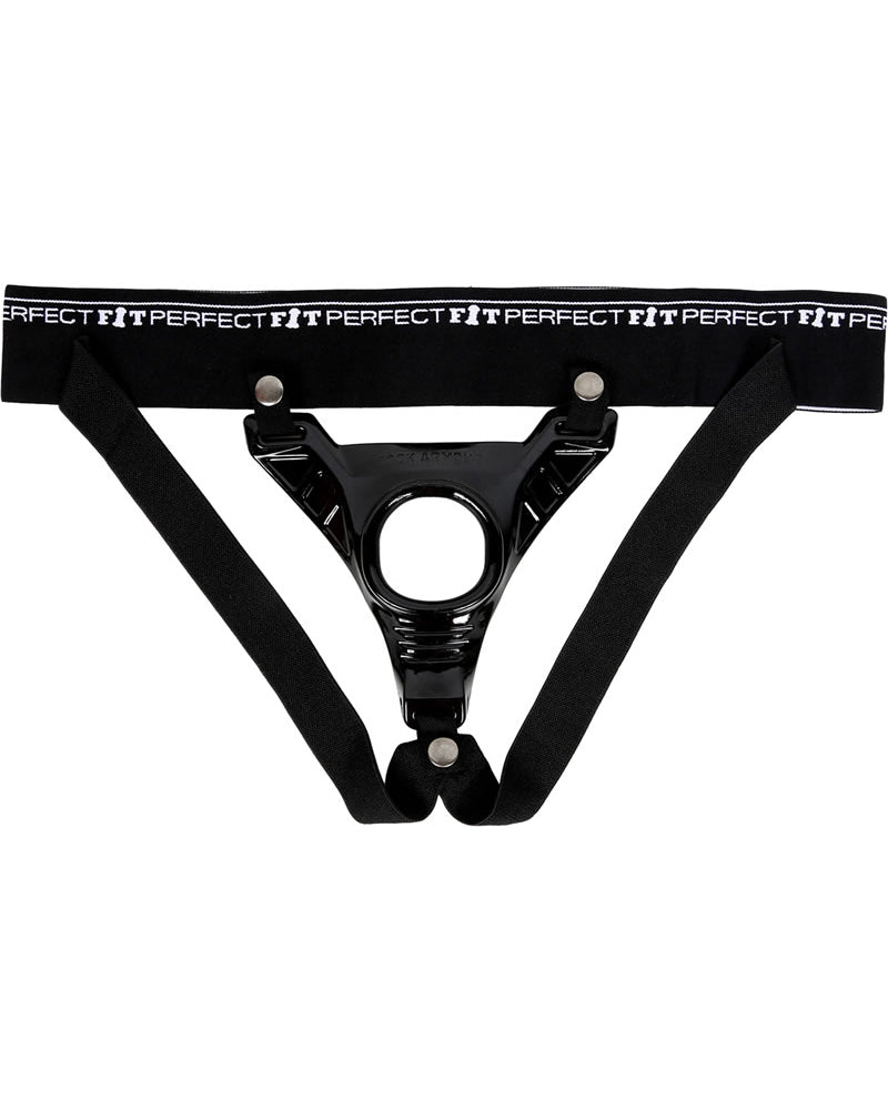 Perfect Fit Jock Armour Jock Strap Cockring Black Small