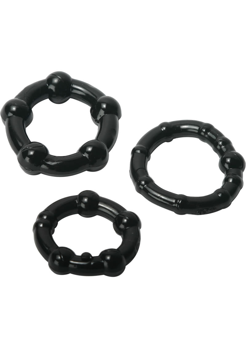 Trinity Vibes Performance Penis Rings Black