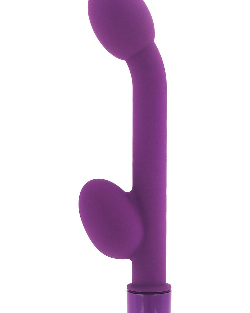 Vibrador impermeable Trinity Vibes Two Timing Gspot Clit Stim morado