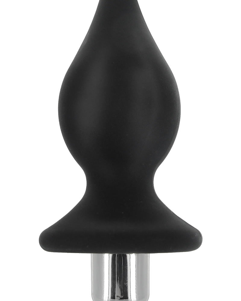 Vibrador anal de silicona Trinity Vibes Bumbum Buddy, resistente al agua, color negro