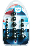 Trinity Vibes Tripled Anal Trainer Bead Set Black