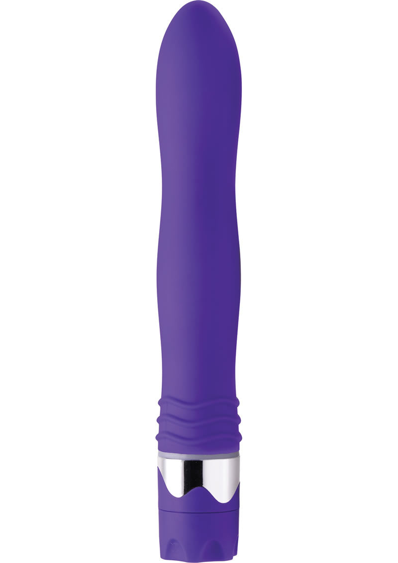 Vibrador Swell Vibe de la serie de lentejuelas Vogue, resistente al agua, morado, 7,5 pulgadas