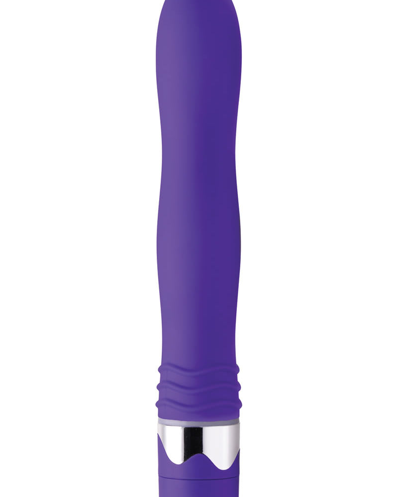 Vibrador Swell Vibe de la serie de lentejuelas Vogue, resistente al agua, morado, 7,5 pulgadas