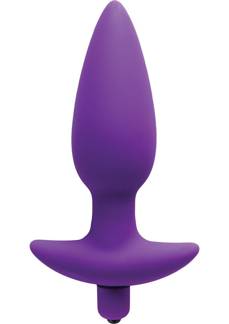 Tapón anal de silicona Vogue Aria, resistente al agua, morado, grande, 6 pulgadas