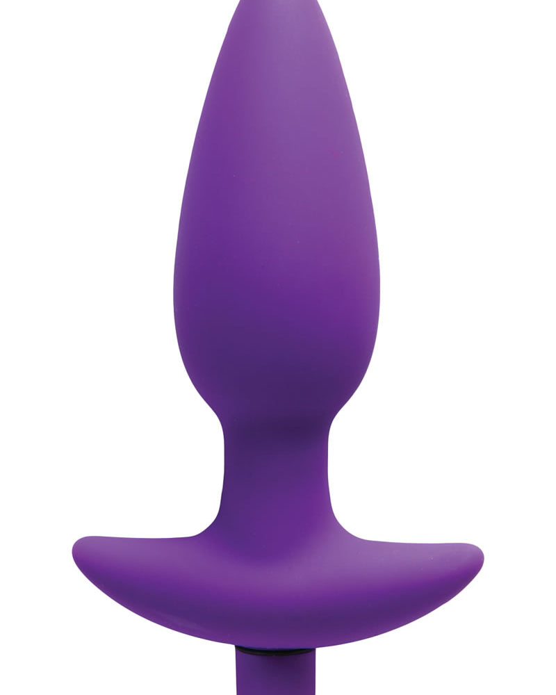 Tapón anal de silicona Vogue Aria, resistente al agua, morado, grande, 6 pulgadas
