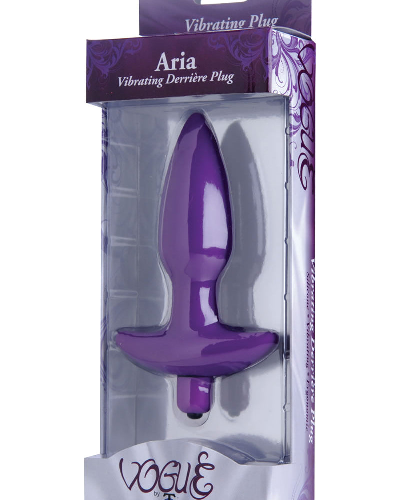 Vogue Aria Silcone Anal Plug Waterproof Purple Medium 6 Inch