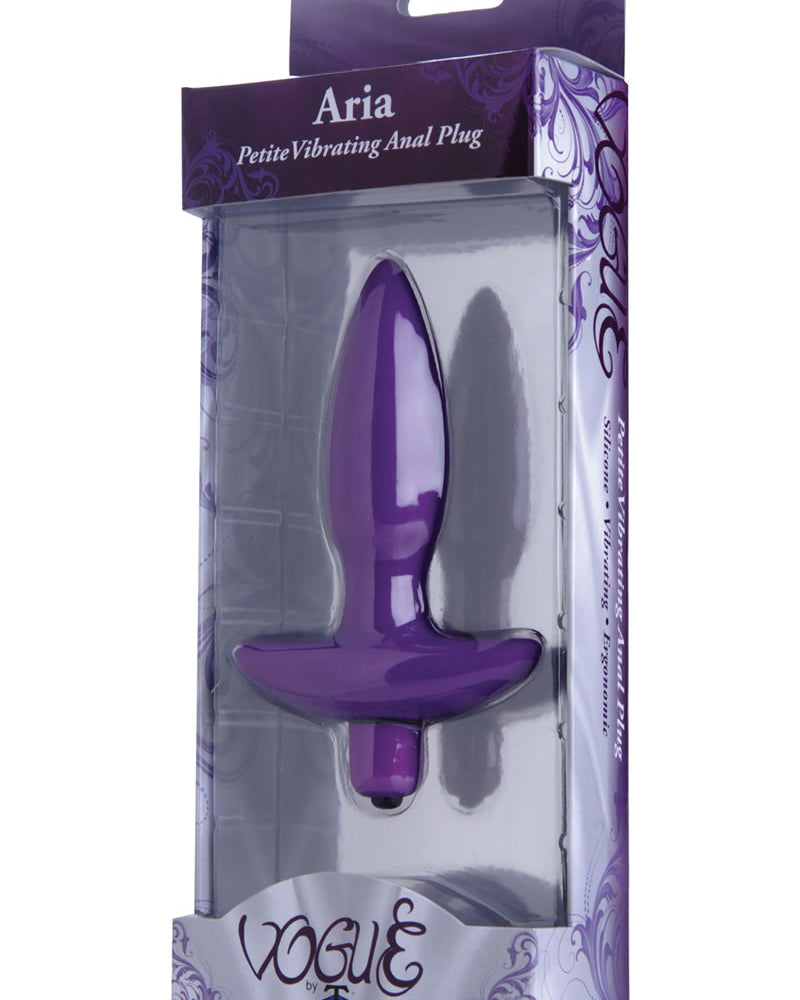 Vogue Aria Silcone Anal Plug Waterproof Purple Small 6 Inch