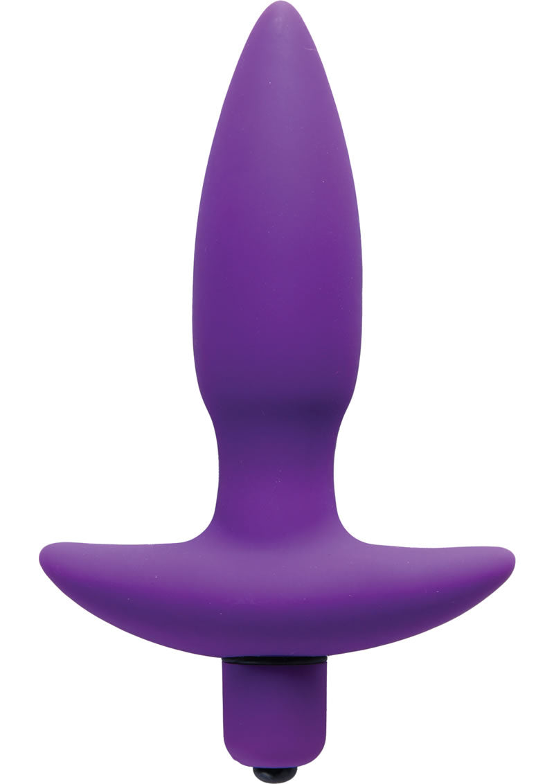 Tapón anal de silicona Vogue Aria, resistente al agua, morado, pequeño, 6 pulgadas