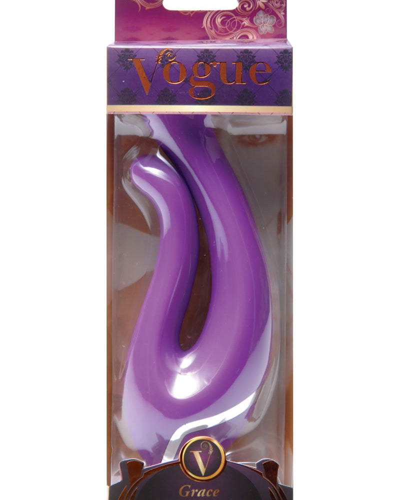 Vibrador de silicona de doble estimulación Vogue Grace morado