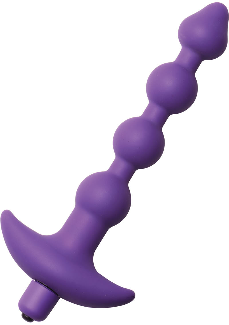 Trinity Vibes Violet Vibrating Silicone Anal Beads Purple