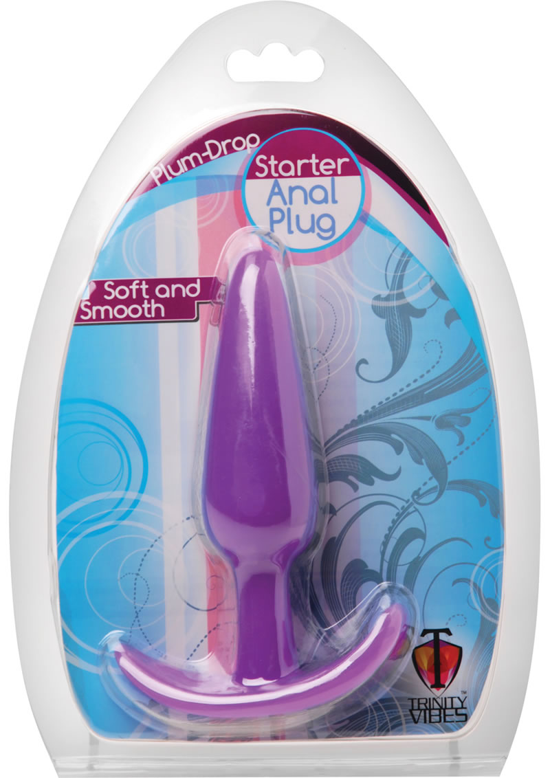 Trinity Vibes Plum Drop Starter Anal Plug Purple 4.5 Inch