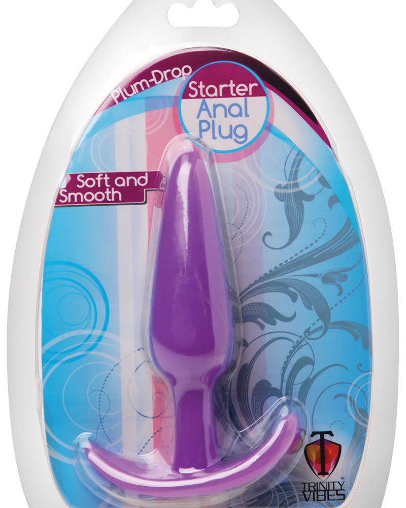 Tapón anal de iniciación Trinity Vibes Plum Drop de 4,5 pulgadas en color morado