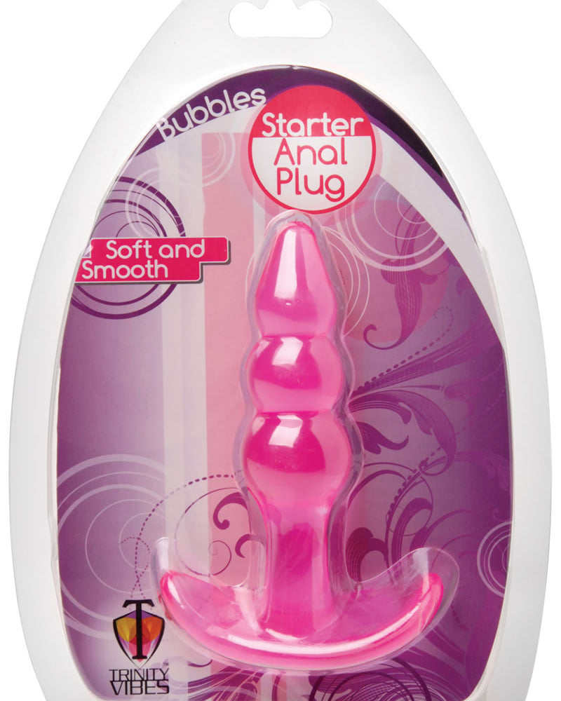 Trinity Vibes Bubbles Starter Anal Plug Pink 4.25 Inch