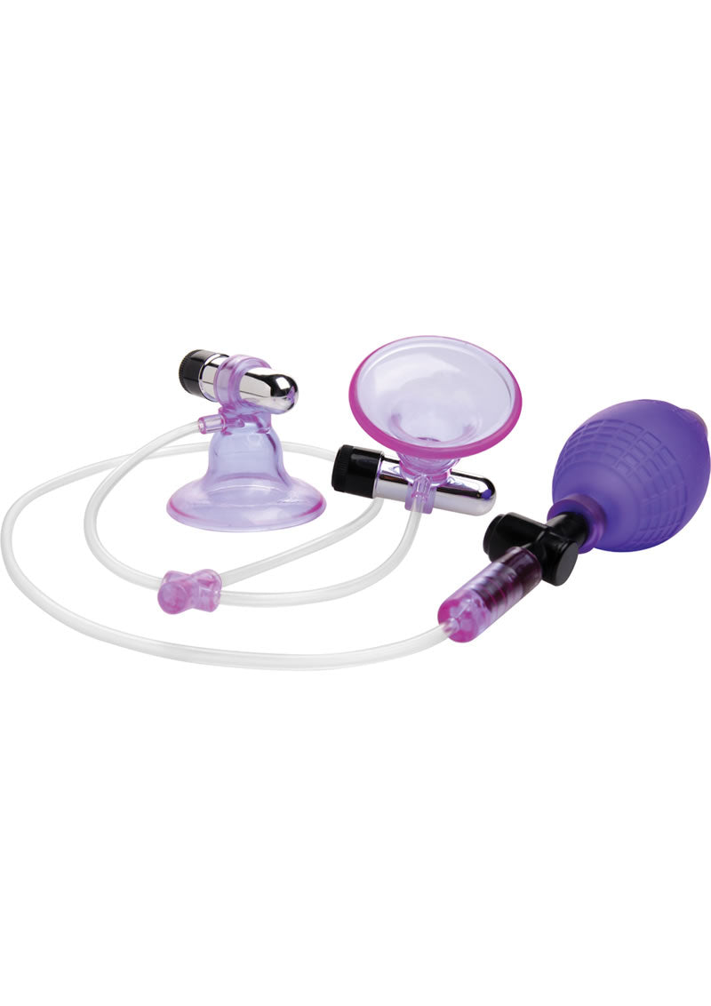 Trinity Vibes Vibrating Nipple Suckers Purple