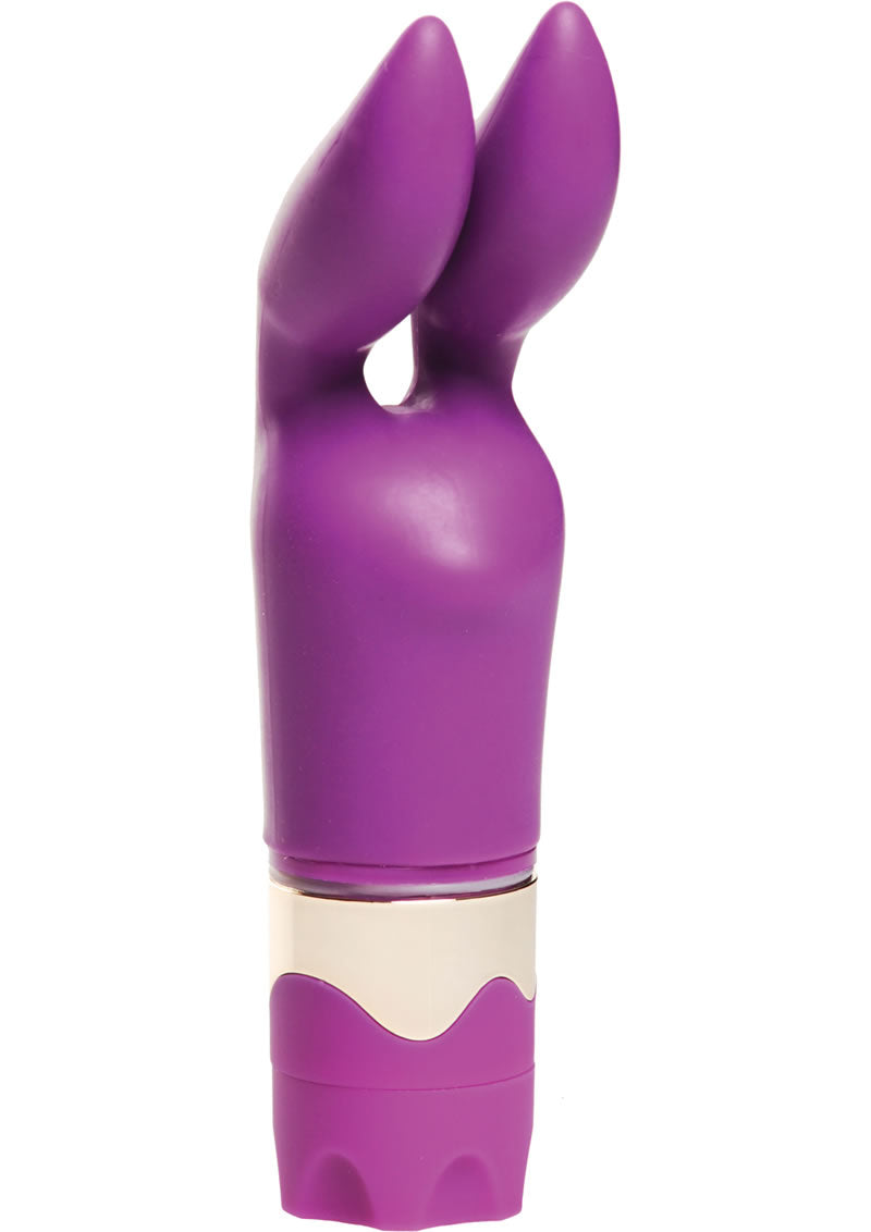 Vibrador dual de silicona con forma de conejo Vogue Versi de 6,5 pulgadas en color morado