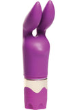 Vibrador dual de silicona con forma de conejo Vogue Versi de 6,5 pulgadas en color morado