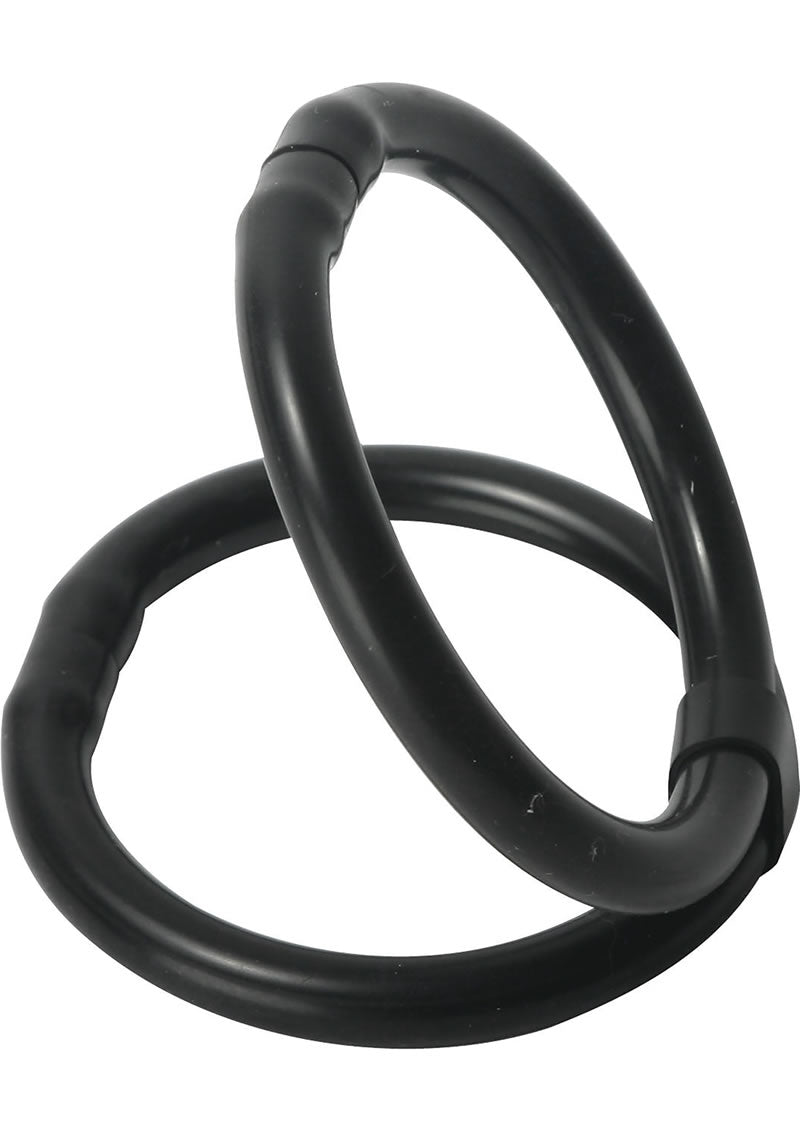 Anillo para el pene de silicona Easy Release Duo negro
