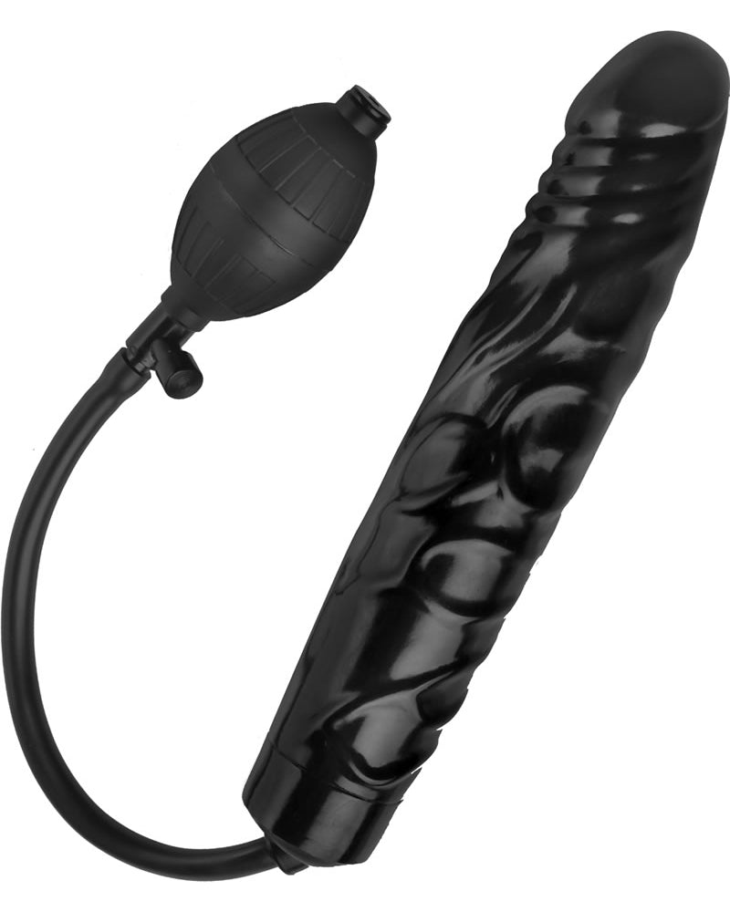 Consolador inflable Trinity Vibes negro de 11 pulgadas