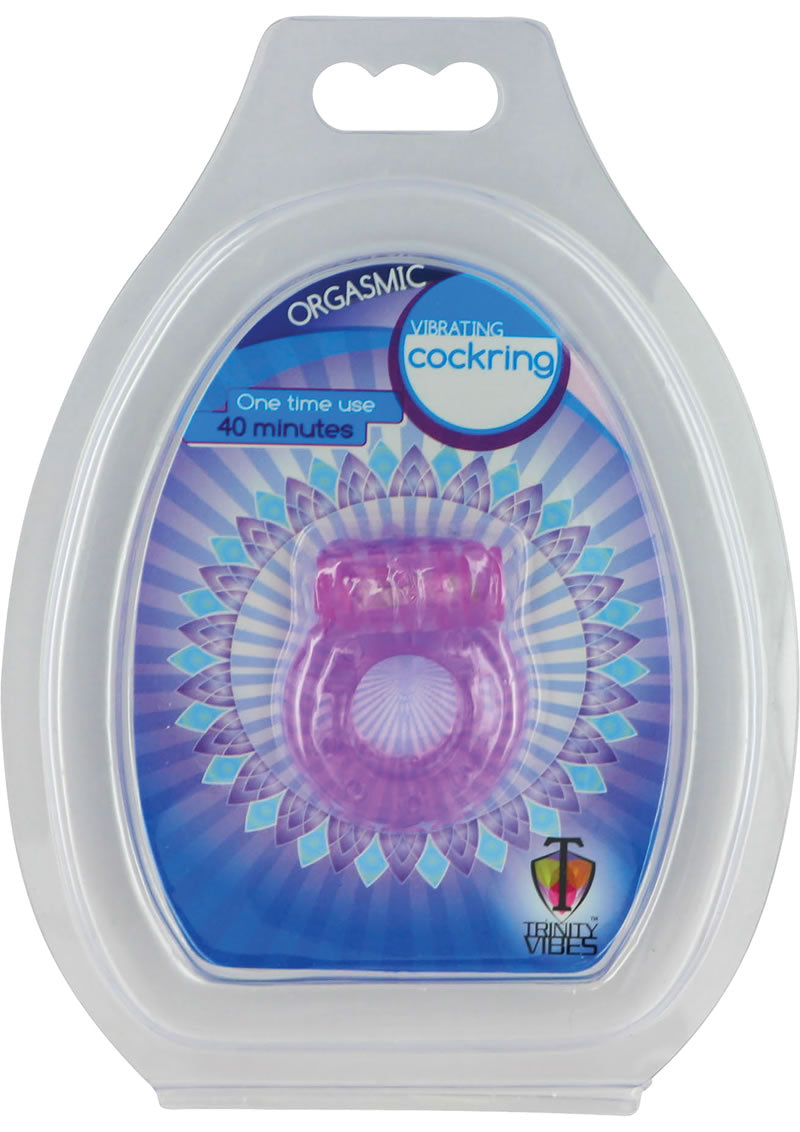 Anillo vibrador para el pene desechable Orgasmic de color morado