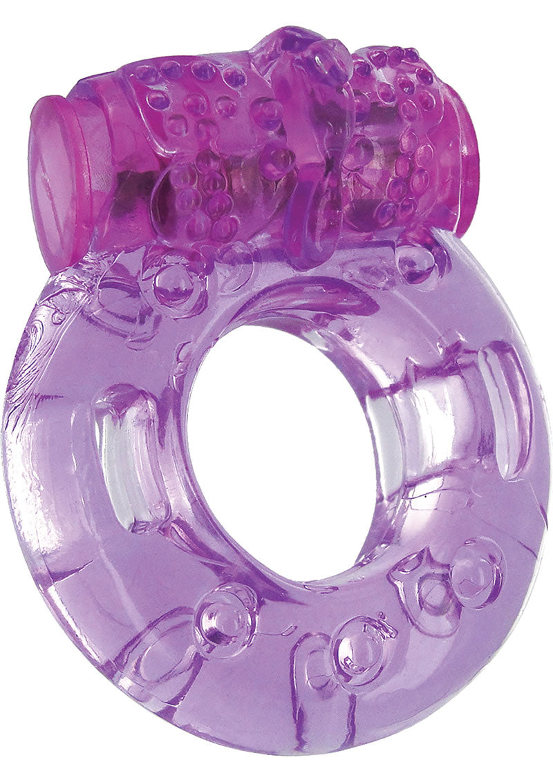 Anillo vibrador para el pene desechable Orgasmic de color morado