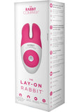 The Lay On Silicone Rabbit Vibe Hot Pink