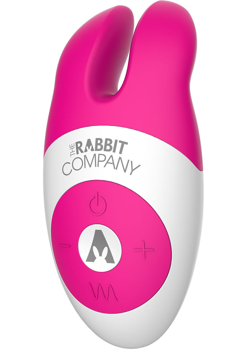 El vibrador de silicona Lay On Rabbit de color rosa intenso