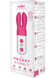 Vibrador de silicona Pocket Rabbit resistente al agua, color rosa