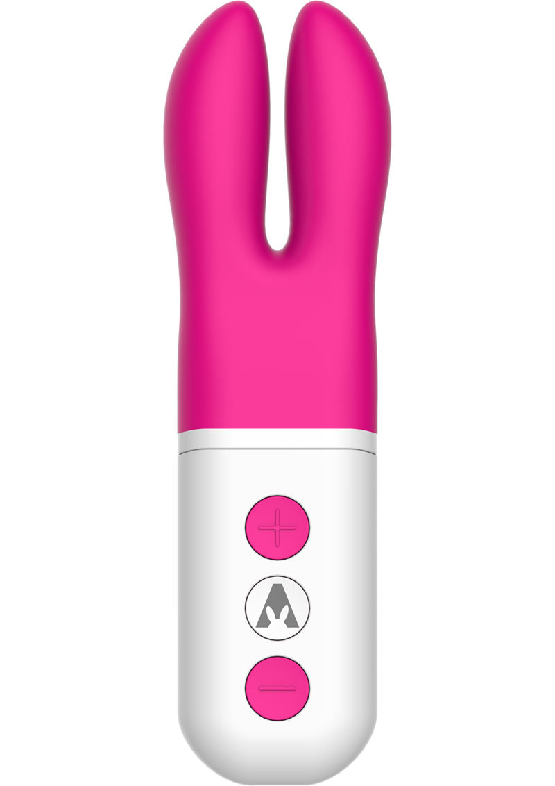 Vibrador de silicona Pocket Rabbit resistente al agua, color rosa