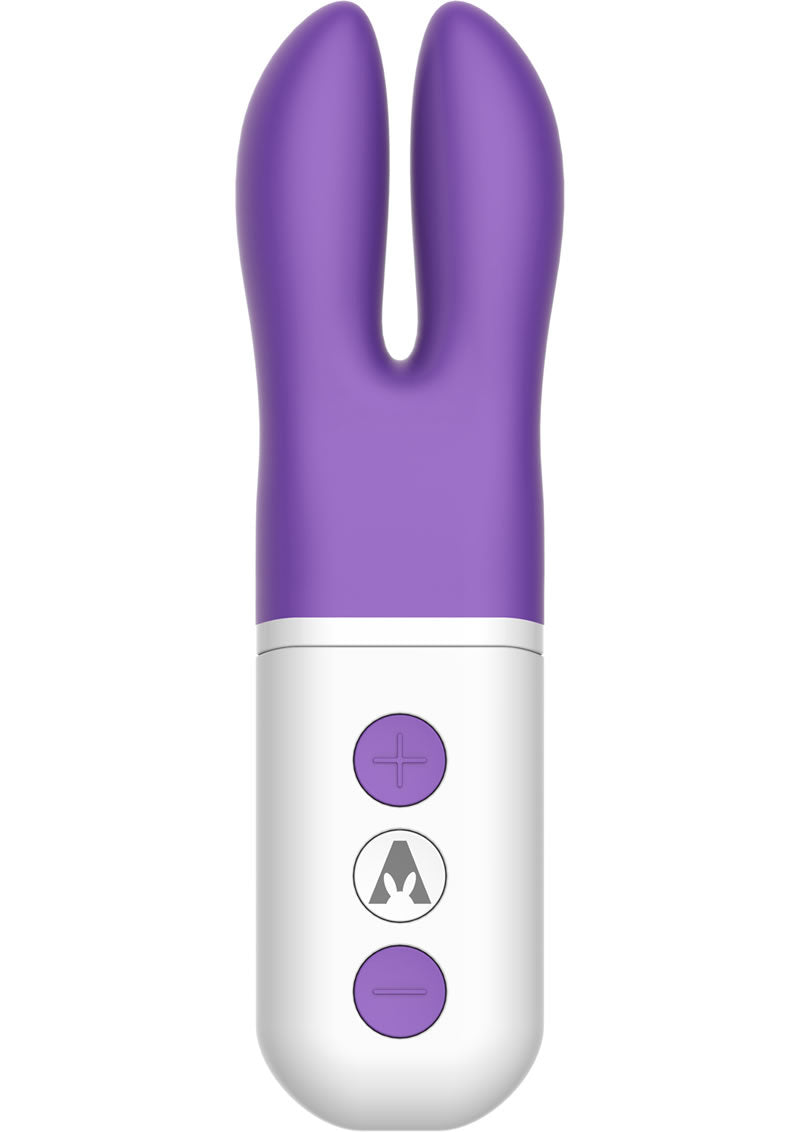 Vibrador de silicona Pocket Rabbit resistente al agua en color morado