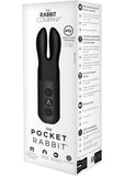 Vibrador de silicona resistente al agua de color negro The Pocket Rabbit