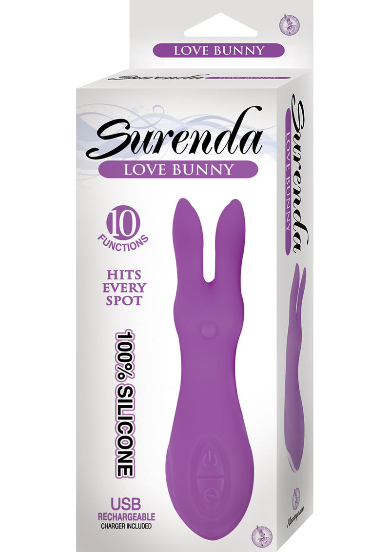 Conejito de amor de silicona Surenda, resistente al agua, morado