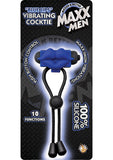 Maxx Men Blue Lips Vibrating Silicone Cocktie Waterproof Blue