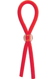 Anillo para el pene ajustable con exprimidor de carnero, color rojo
