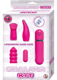 Kit Estimulador Bullet Con 3 Fundas Rosa