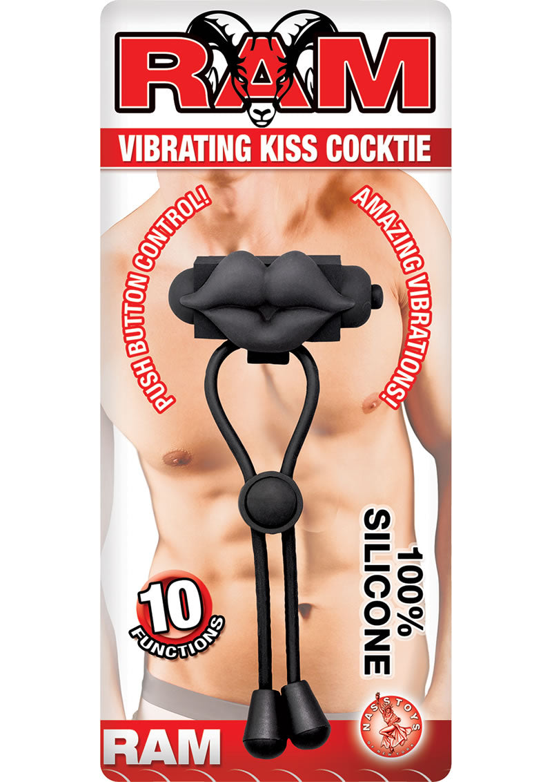 Ram Vibrating Kiss Silicone Cocktie Waterproof Black