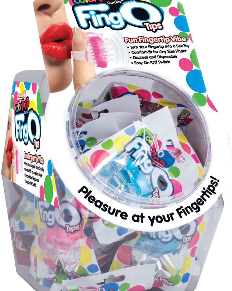 Tazón de exhibición con vibración para dedos Fing O Tips de Color Pop Quickie en colores surtidos