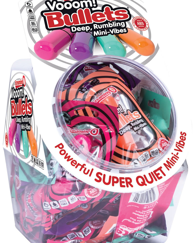 Vooom Bullets Mini Vibes Assorted Colors 40 Peice Bowl