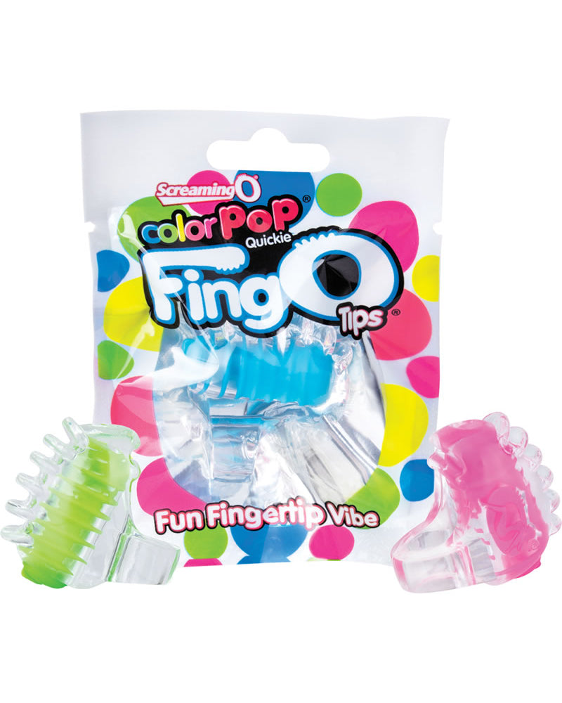 Vibradores para dedos Color Pop Quickie Fing O Tips con punta de dedo, para mostrador, colores surtidos
